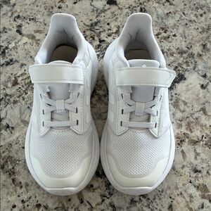 adidas Kids White Sneakers with Velcro Strap